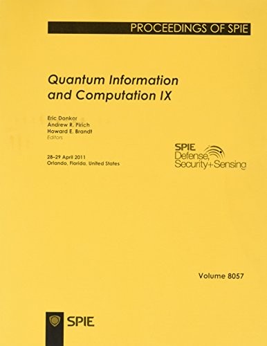 Quantum information and computation IX