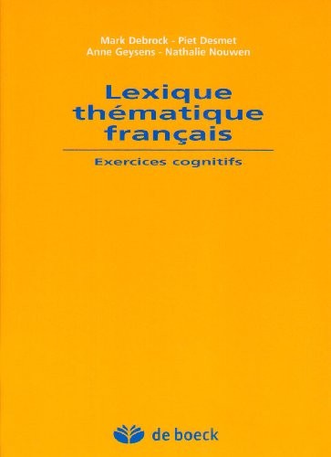 Lexique thématique français by Mark Debrock cover