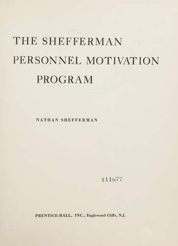 The Shefferman personnel motivation program
