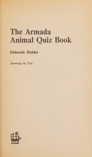Armada Animal Quiz Book by Deborah Holder, Tad cover