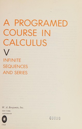 A programed course in calculus