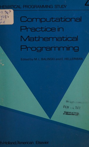 Computational practice in mathematical programming