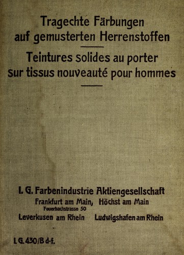 Tragechte Färbungen auf gemusterten Herrenstoffen =