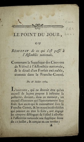 Le point du jour by Vesoul (France) cover