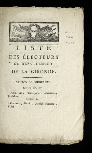 Liste des e lecteurs du de partement de la Gironde by Gironde (France) cover