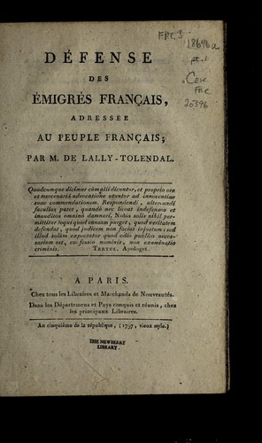 De fense des e migre s franc ʹais