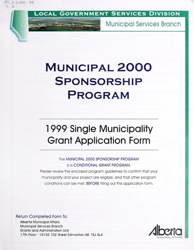 Municipal 2000 Sponsorship Program