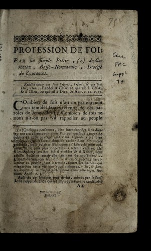 Profession de foi by Carentan (France) cover