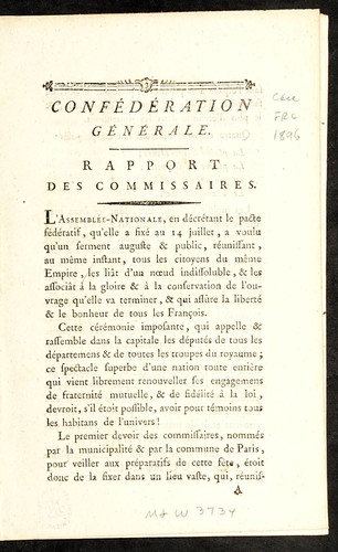 Confe de ration ge ne rale by Paris (France) cover