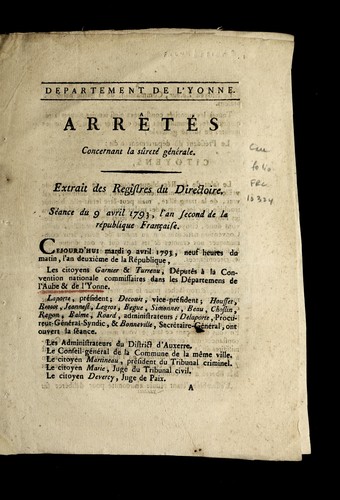 ... Arr^ete s concernant la s^urete  ge ne rale