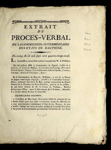 Extrait du proc`es-verbal by Dauphine  (France) cover