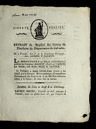 ... Extrait du registre des se ances