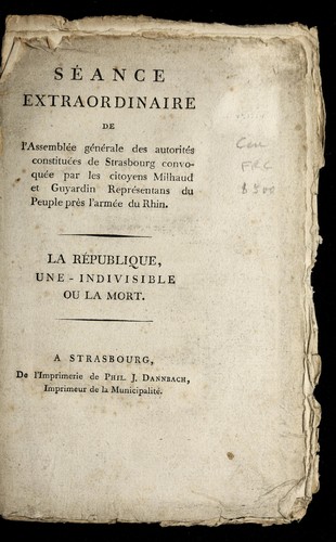 Se ance extraordinaire by Strasbourg (France) cover