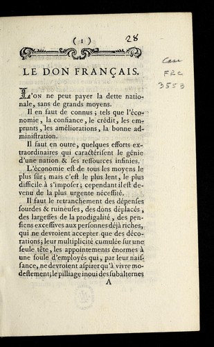 Le don franc ʹais