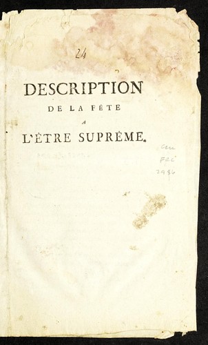 Description de la fe te a l'E tre supre me by Auxerre (France) cover