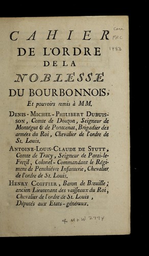 Cahier by Bourbonnais (France) cover