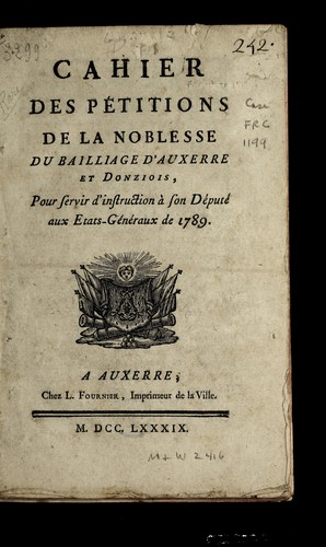 Cahier des pe titions