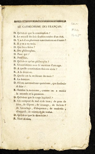 Le cathe chisme des Franc ʹais