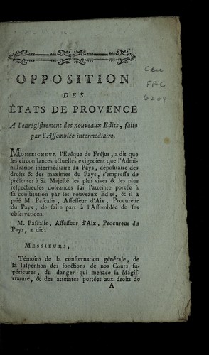 Opposition by Provence (France) cover