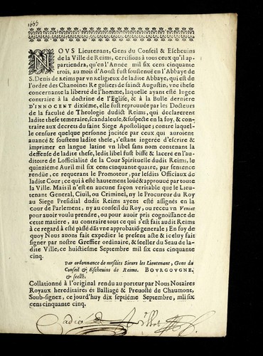 Novs Lieutenant, gens du Conseil & echeuins de la ville de Reims ... by Reims (France) cover