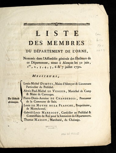 Liste des membres du de partement de l'Orne by Orne (France) cover
