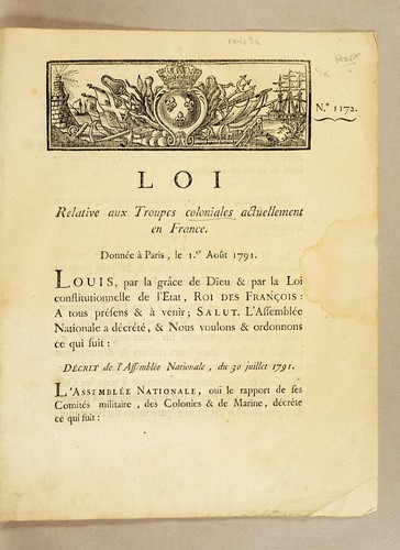Loi relative aux troupes coloniales actuellement en France