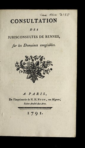 Consultation by Rennes (France) cover