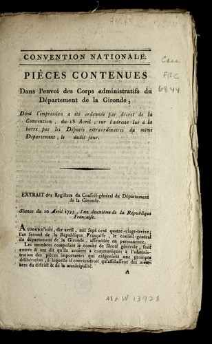 ... Pie  ces contenues by Gironde (France) cover