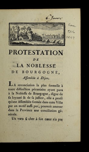 Protestation by Burgundy (France) cover