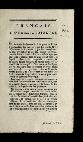 Franc ʹais connoissez votre roi