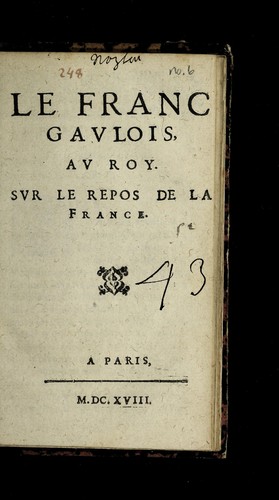 Le Franc gavlois av roy by Marc Lescarbot cover