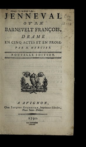 Jenneval, ou, Le Barnevelt franc ʹois by Louis-Sébastien Mercier cover