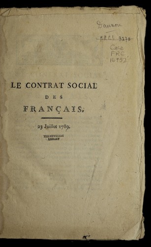 Le contrat social des Franc ʹais