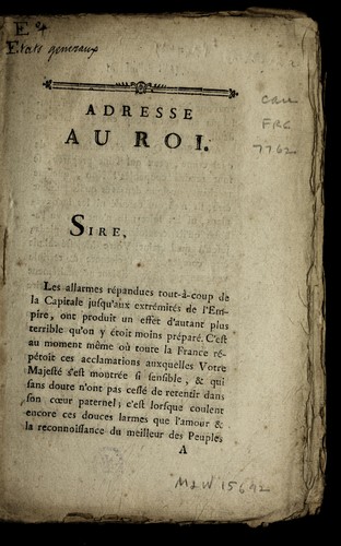 Adresse au roi by Rennes (France) cover