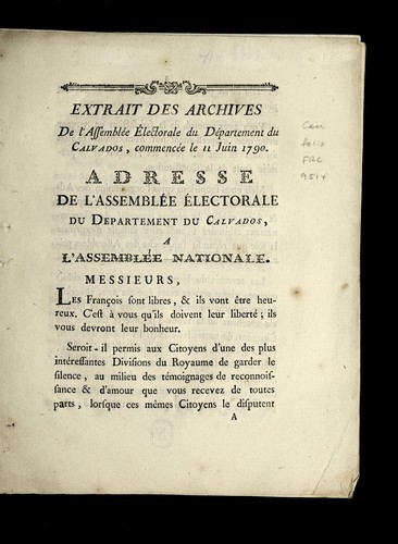 Extrait des archives by Calvados (France) cover