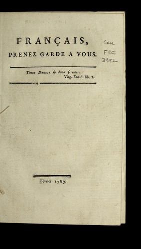 Franc ʹais, prenez garde a vous