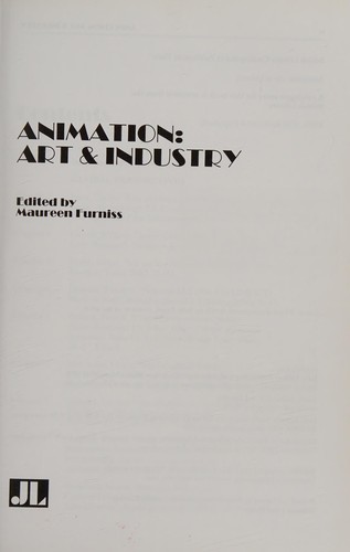 Animation--art And Industry by Maureen Furniss cover