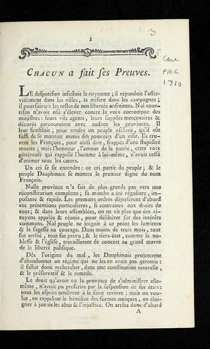 Chacun a fait ses preuves