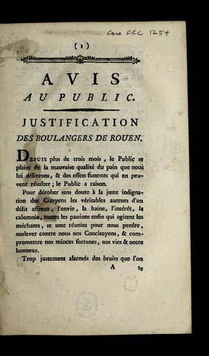 Avis au public by Rouen (France) cover