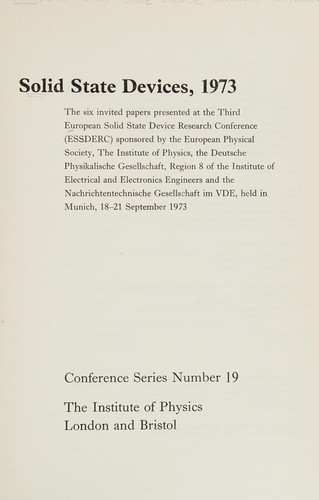 Solid State Devices 1973