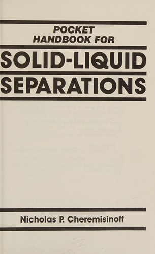 Pocket handbook for solid-liquid separations