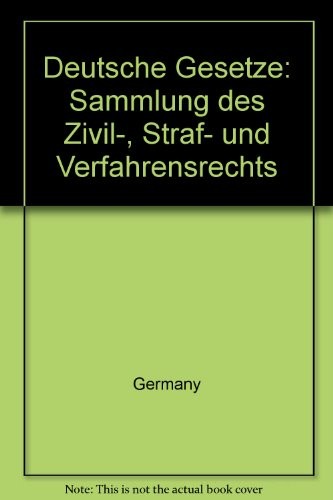 Deutsche Gesetze by Germany cover