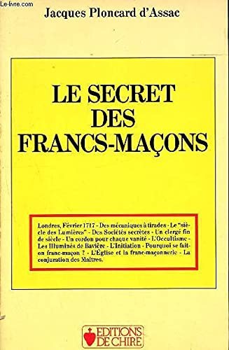 Le secret des francs-maçons by Jacques Ploncard d'Assac cover