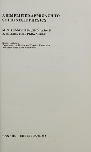 A simplified approach to solid state physics