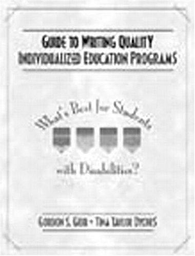 Guide to writing quality individualized education programs