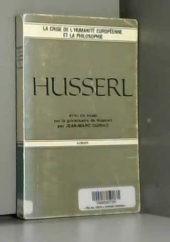 Crise de l'humanite europeenne et la philosophie by Edmund Husserl cover