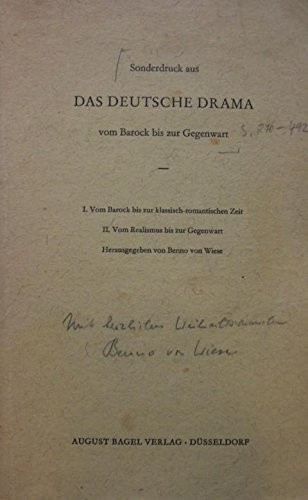 Das Deutsche Drama vom Realismus bis zur Gegenwart (Das Deutsche Drama, Volume 2) by Herausgegeben von Benno von Wiese cover