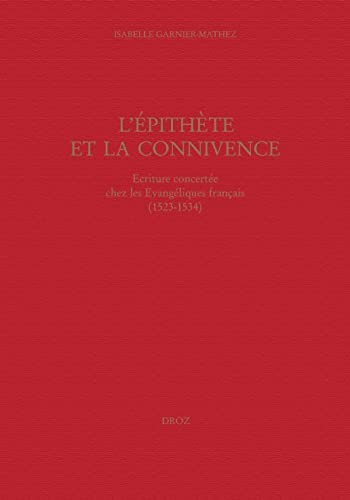 L' épithète et la connivence by Isabelle Garnier-Mathez cover