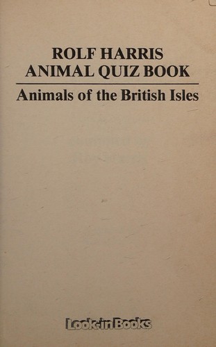 Rolf Harris animal quiz book by Roy A. Harris cover