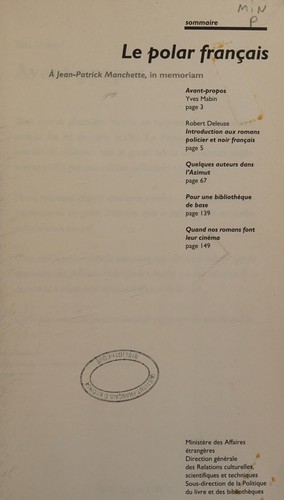 Le polar français by Robert Deleuse cover